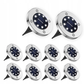 Zabudovaná solárna lampa Forever Speed strieborná 12,6 cm 10 ks.